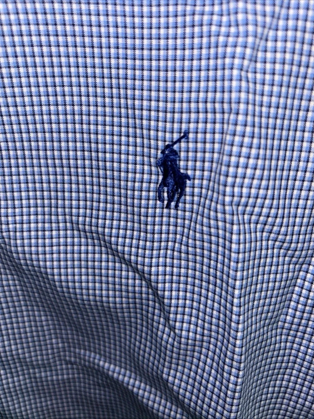 Polo by Ralph Lauren Blue Micro-Check Button-Down Shirt